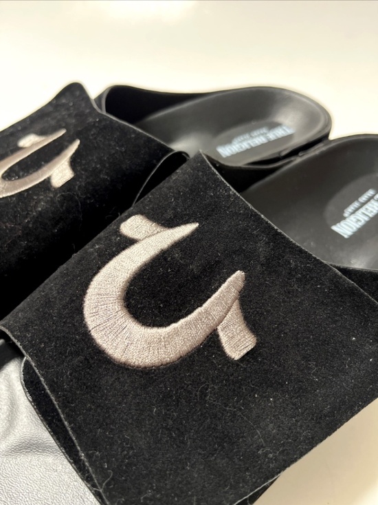 True Religion Biggy Slide Sandals Black Hook Loop Strap Men’s Size 11 NWOB main image 5